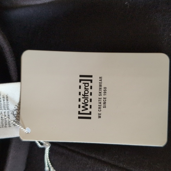 NWT WOLFORD Black Vegan Leather Jo Mini Tube Dress Size EU40/US10 - Picture 5 of 9